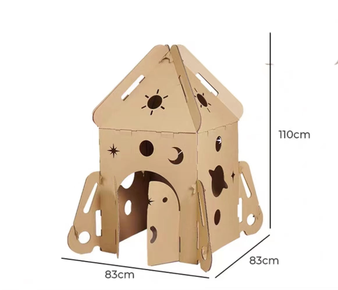 Indoor Cardboard DIY Star House - 4 Seasons Home Gadgets