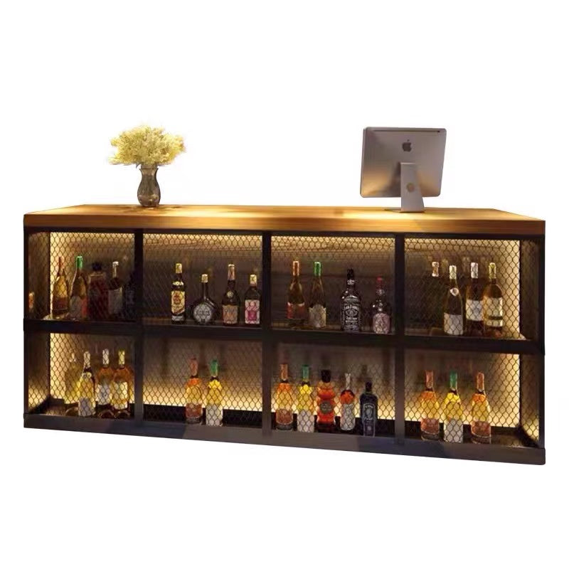 Industrial Wine  Bar Cabinet - 4 Seasons Home Gadgets