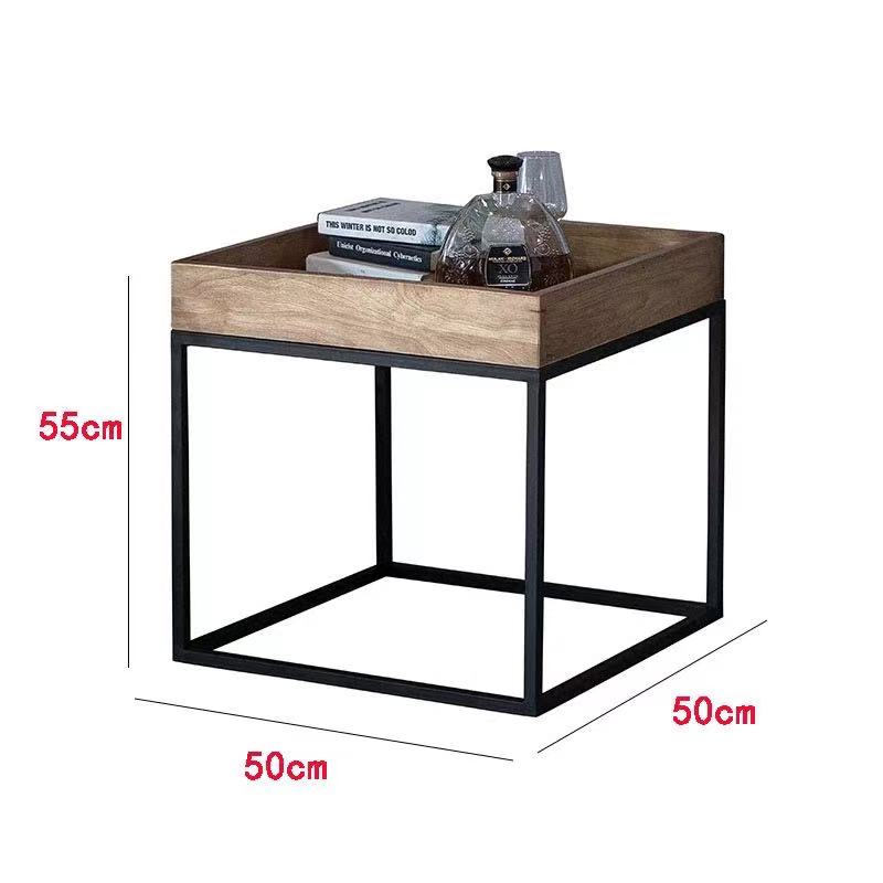 Industrial Wood Metal End Table - 4 Seasons Home Gadgets