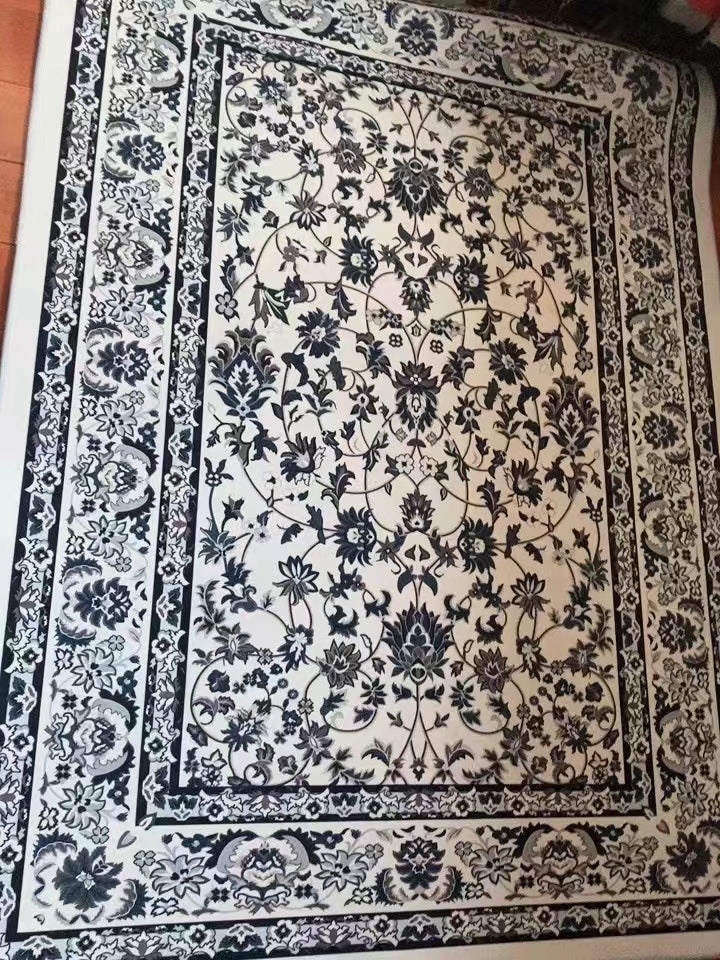 Ingrid Oriental Sky Blue Navy Area Rug - 4 Seasons Home Gadgets