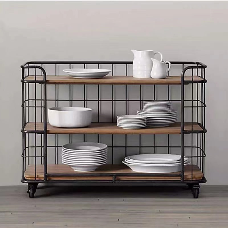 Iron Shelving Unit With Wheels - 4 Seasons Home Gadgets