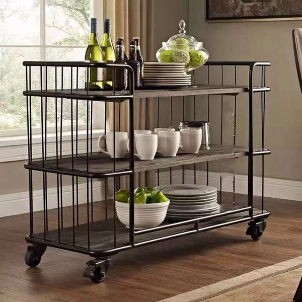 Iron Shelving Unit With Wheels - 4 Seasons Home Gadgets