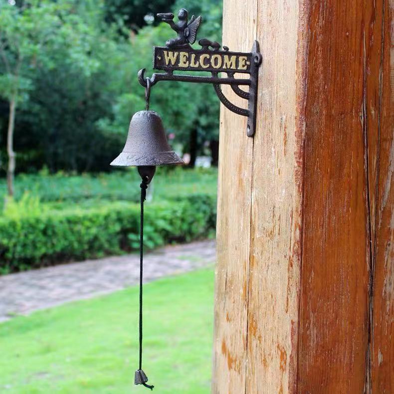 Iron Welcome Sign Ringing Door Bell - 4 Seasons Home Gadgets