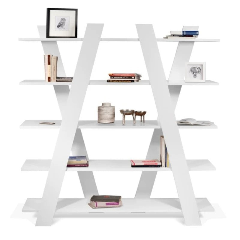 Jabreya Geometric Bookcase - 4 Seasons Home Gadgets