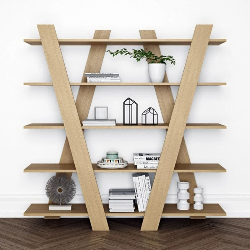 Jabreya Geometric Bookcase - 4 Seasons Home Gadgets