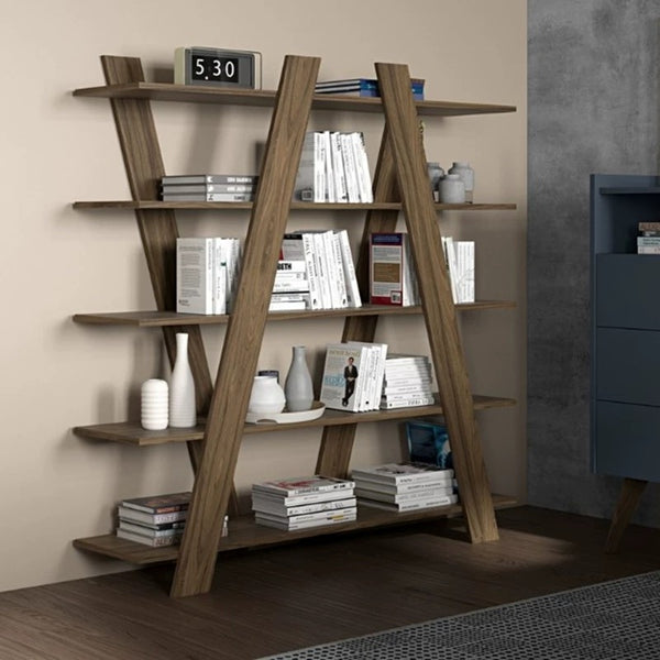 Jabreya Geometric Bookcase - 4 Seasons Home Gadgets