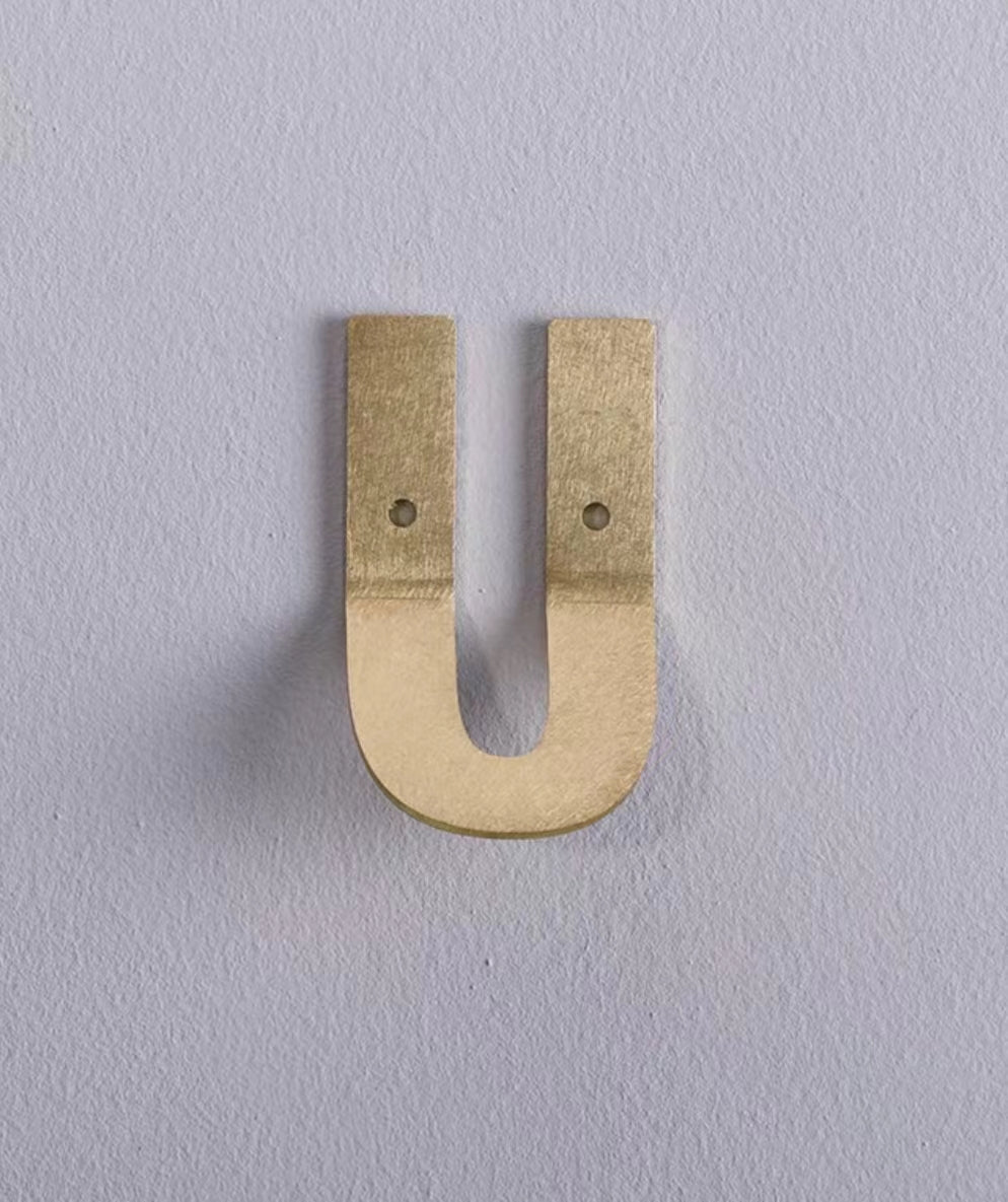 Joshua 3D Alphabet Wide Metal Wall Hook - 4 Seasons Home Gadgets