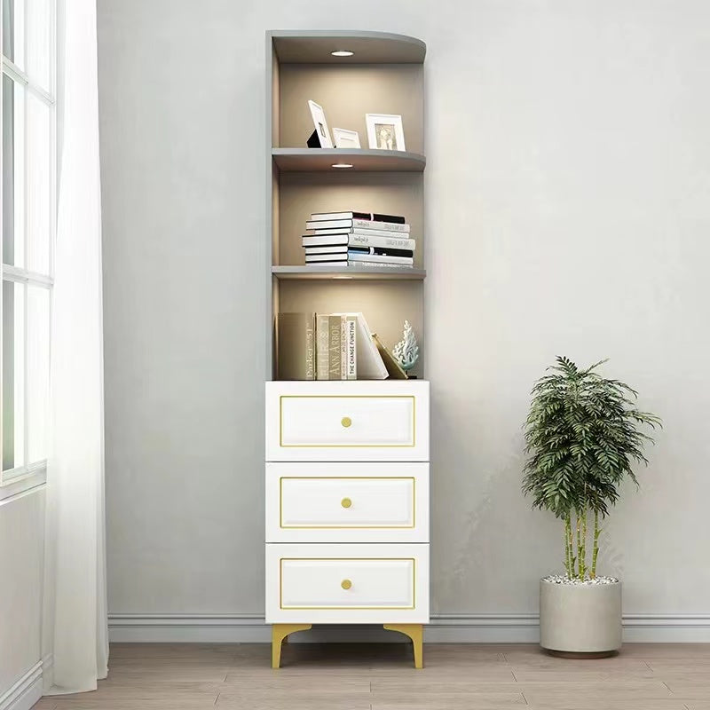 Kanarraville Corner Shelf With Drawers - 4 Seasons Home Gadgets