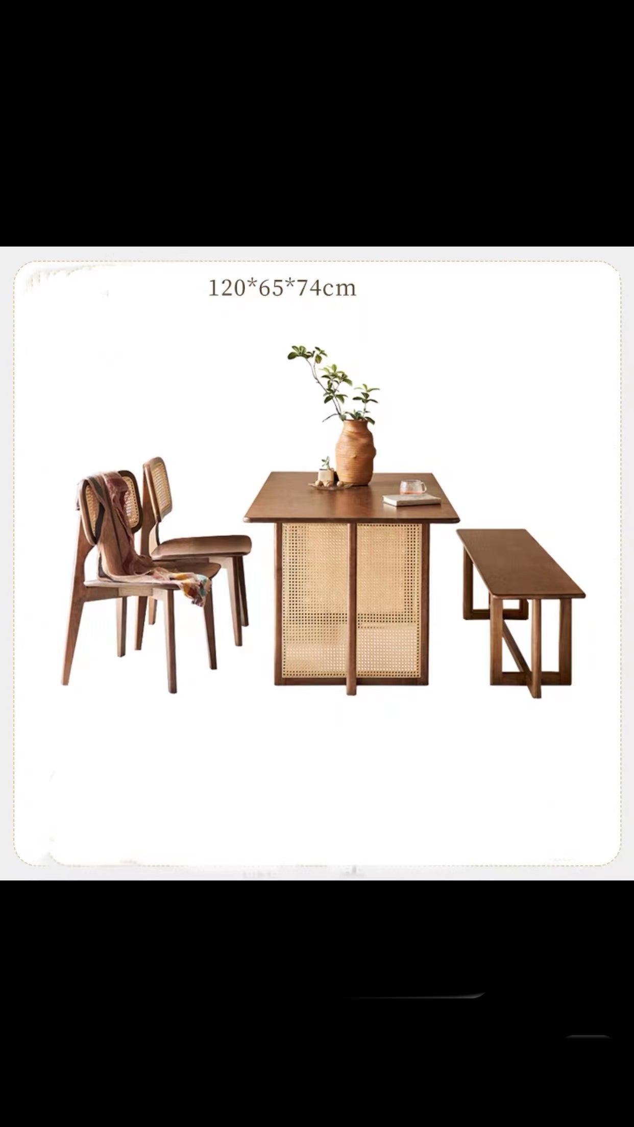 Kareem Ash Wood Dining Table Set - 4 Seasons Home Gadgets