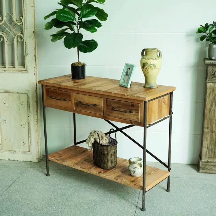 Kedarian Wood Drawer Console Table - 4 Seasons Home Gadgets