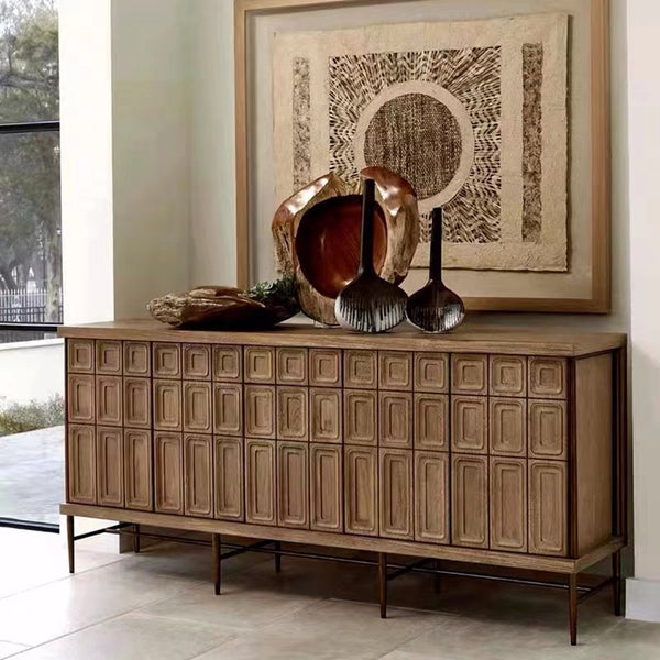 Kenworthy Wide Rubberwood Sideboard - 4 Seasons Home Gadgets