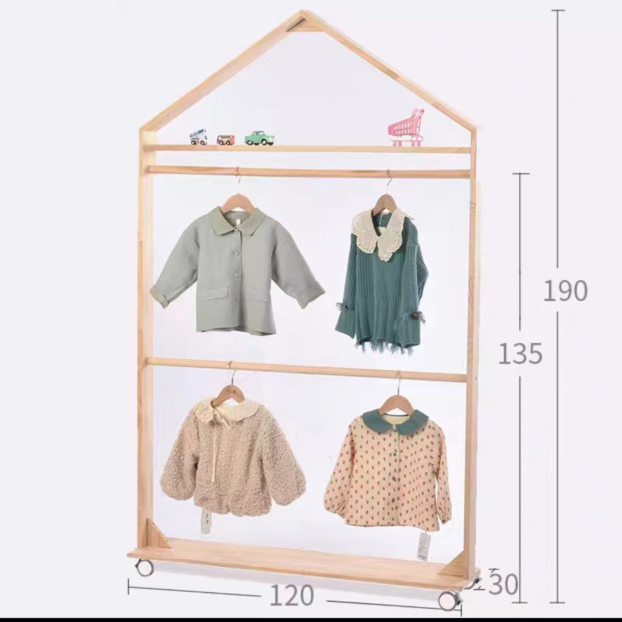 Kid's Rolling Clothes Rack - 4 Seasons Home Gadgets