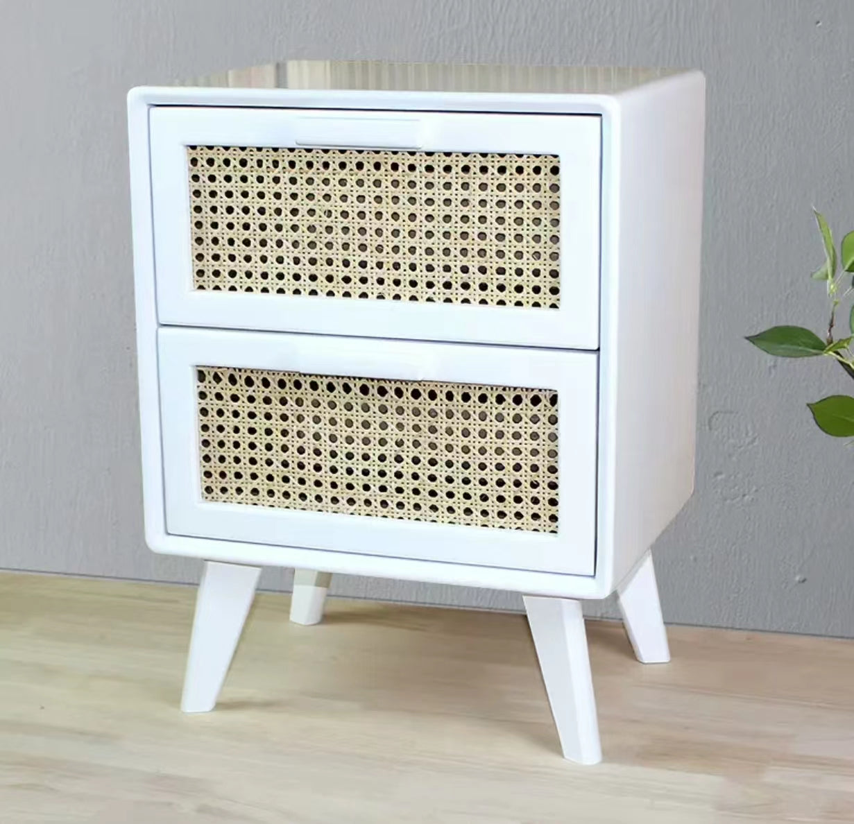 Lafontaine Mesh 2 Drawer Nightstand - 4 Seasons Home Gadgets