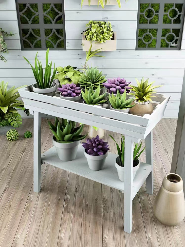 Lalana Rectangular Plant Stand - 4 Seasons Home Gadgets