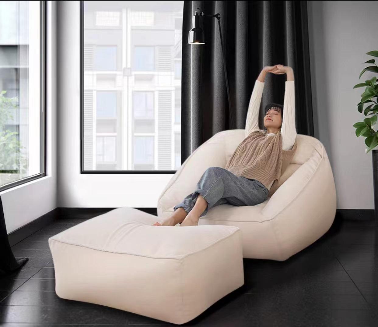 Large Bean Bag Lounger - 4 Seasons Home Gadgets