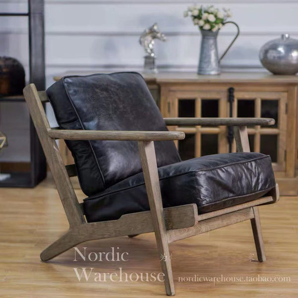 Leather Wide Tufted Armchair - 4 Seasons Home Gadgets