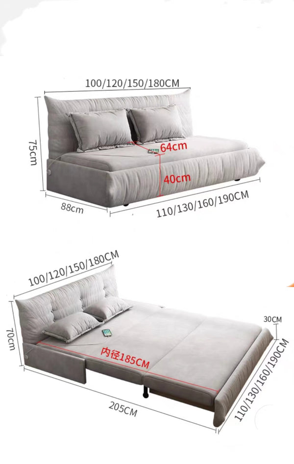 Leda Upholstered Sleeper Sofa - 4 Seasons Home Gadgets