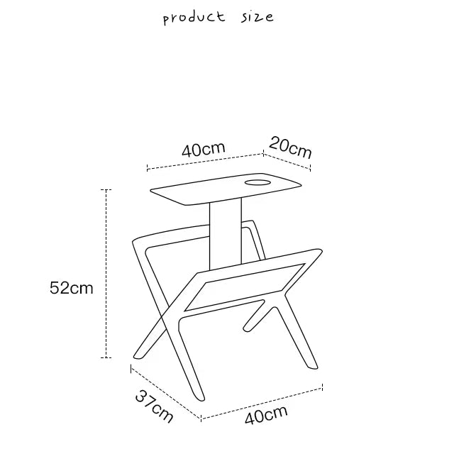 Leister Wood Frame Side Table - 4 Seasons Home Gadgets