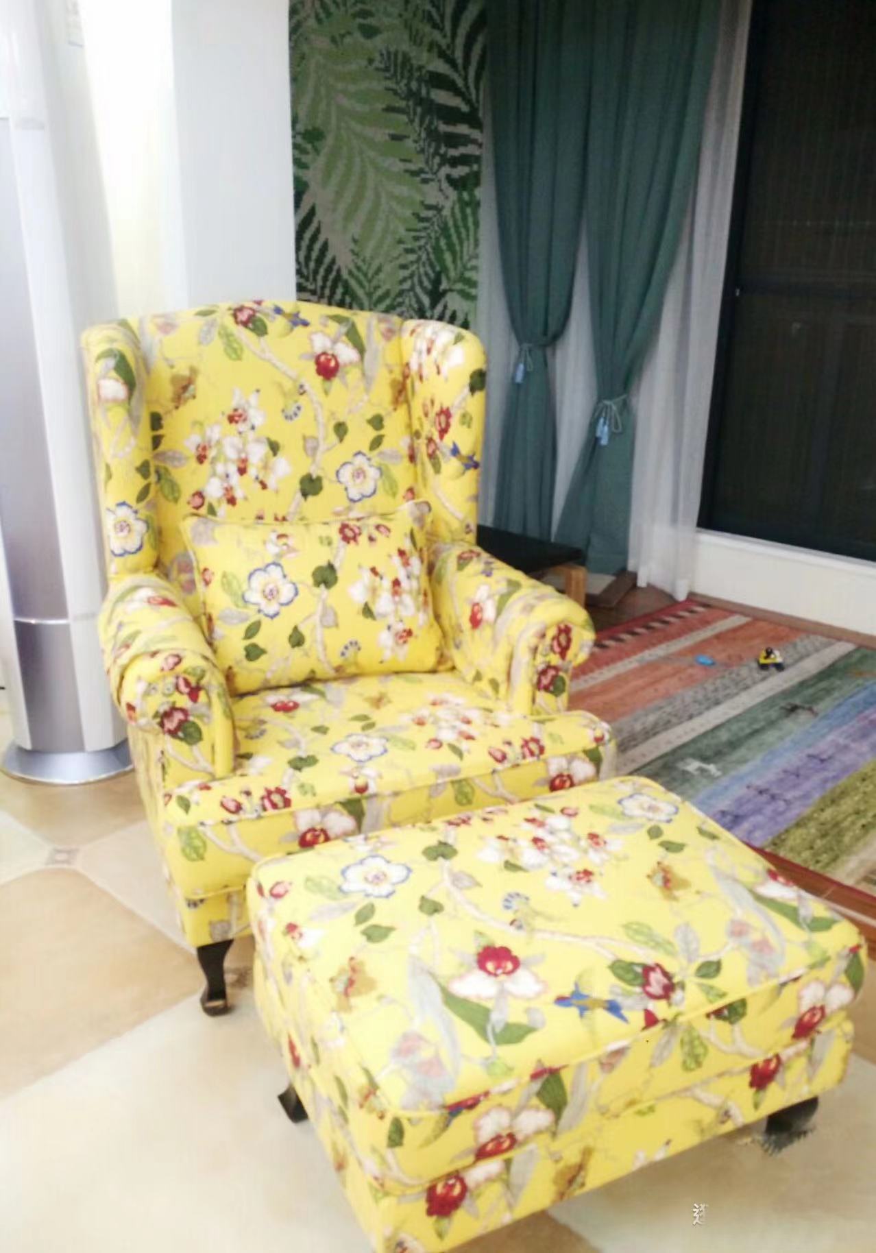 Lenzburg Floral Wide Armchair - 4 Seasons Home Gadgets