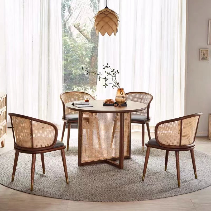 Lexington Rattan Mesh Round Dining Set - 4 Seasons Home Gadgets