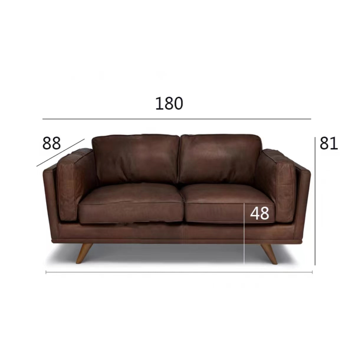 Lidia Micro-Fiber Square Arm Sofa - 4 Seasons Home Gadgets