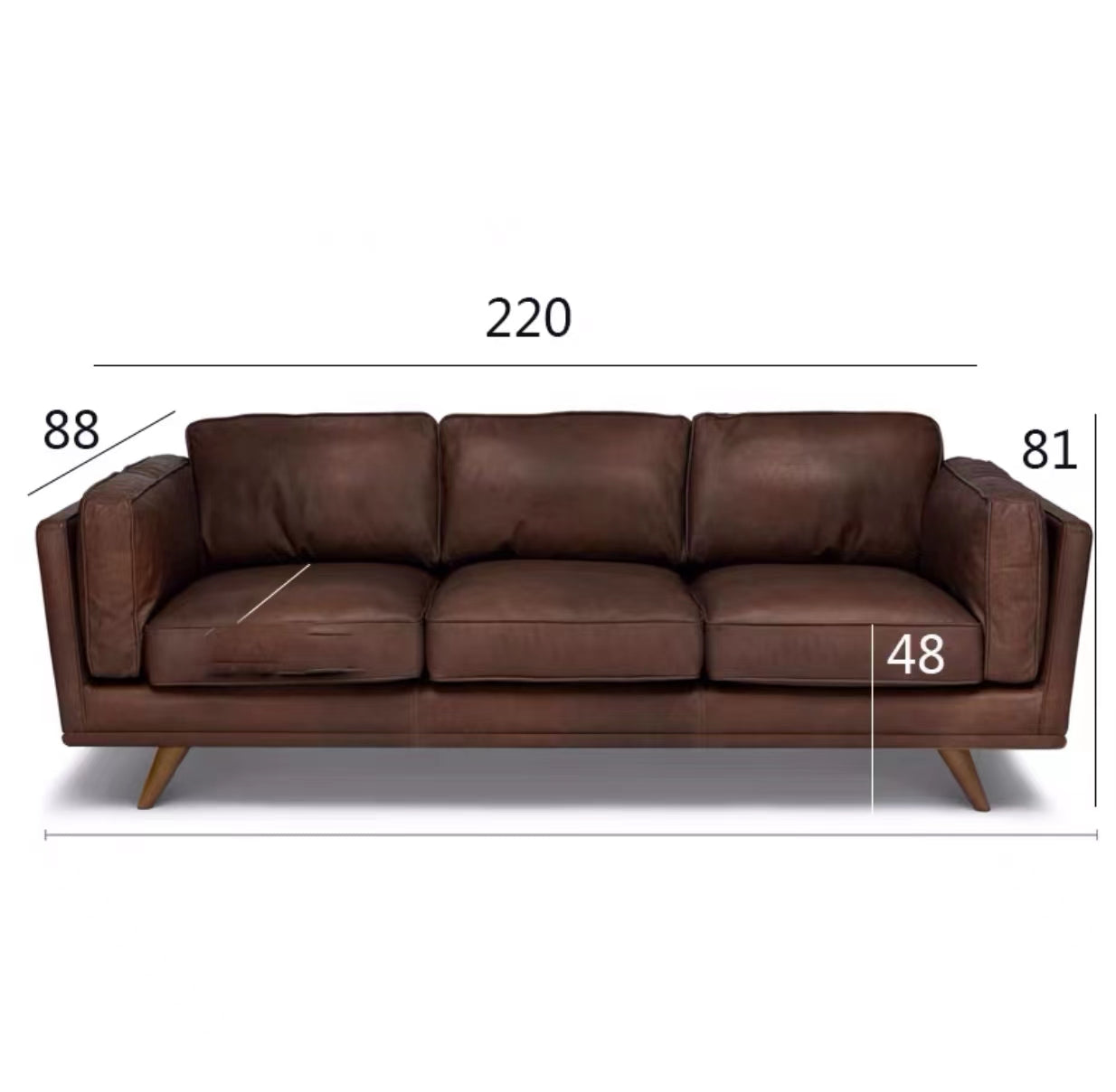 Lidia Micro-Fiber Square Arm Sofa - 4 Seasons Home Gadgets