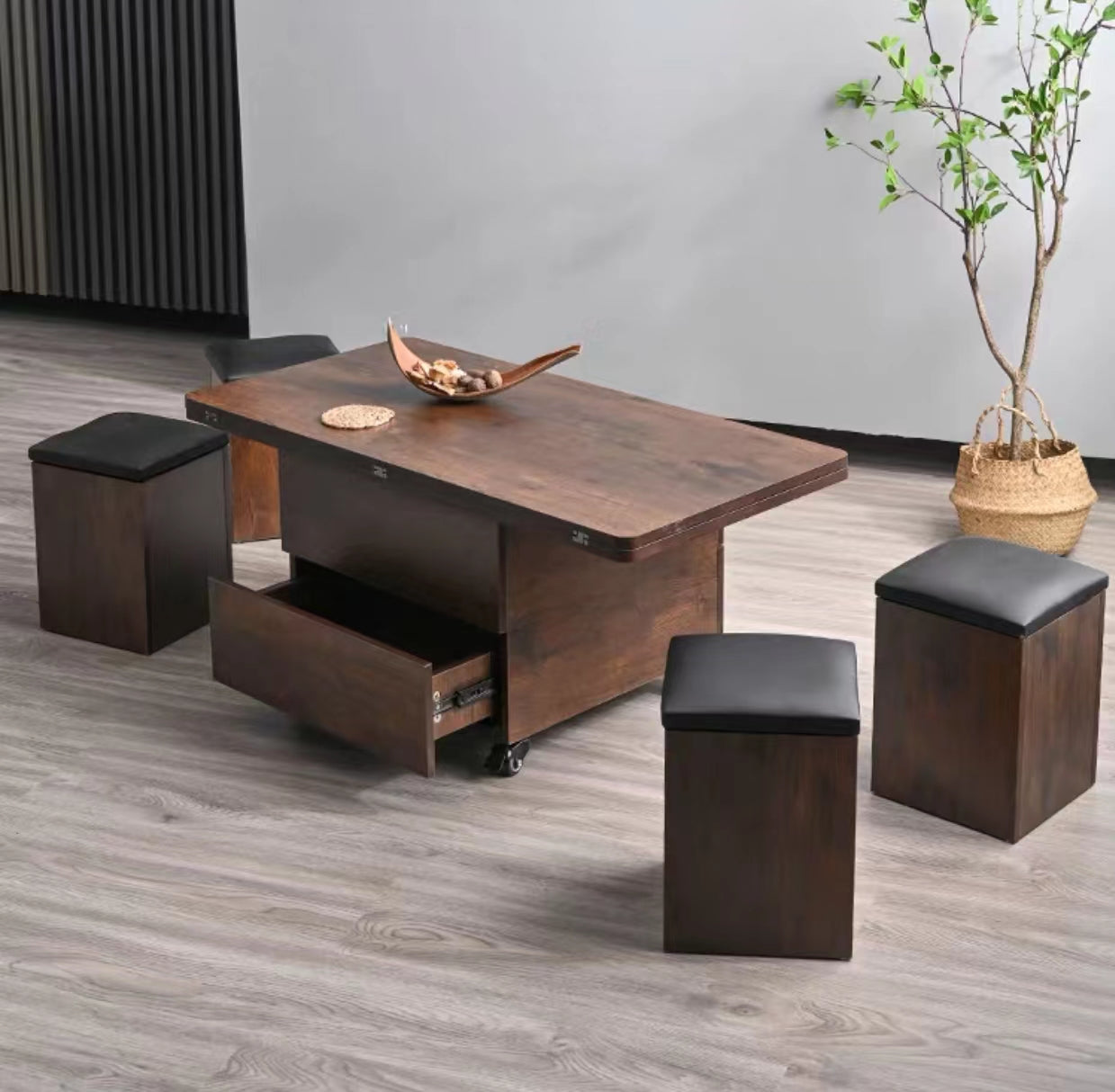 Lift Top Coffee Table with 4 Seating Set - 4 Seasons Home Gadgets