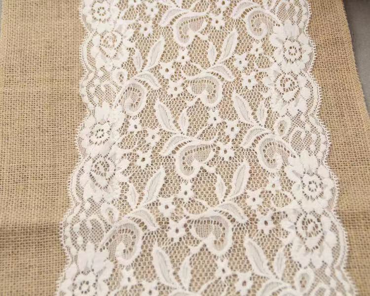 Linen Cotton Lace Table Runner - 4 Seasons Home Gadgets