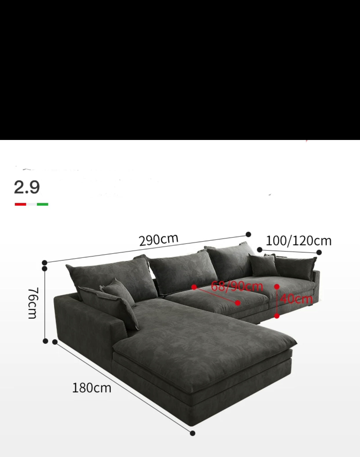 Lonsdale Chaise Sectional - 4 Seasons Home Gadgets