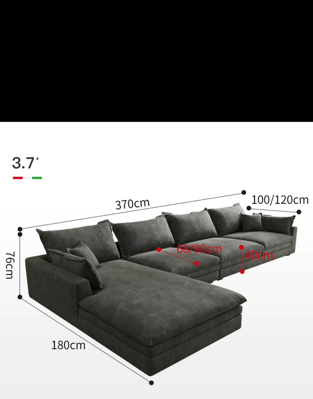 Lonsdale Chaise Sectional - 4 Seasons Home Gadgets