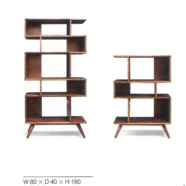 Loraine Solid Wood Geometric Bookcase - 4 Seasons Home Gadgets