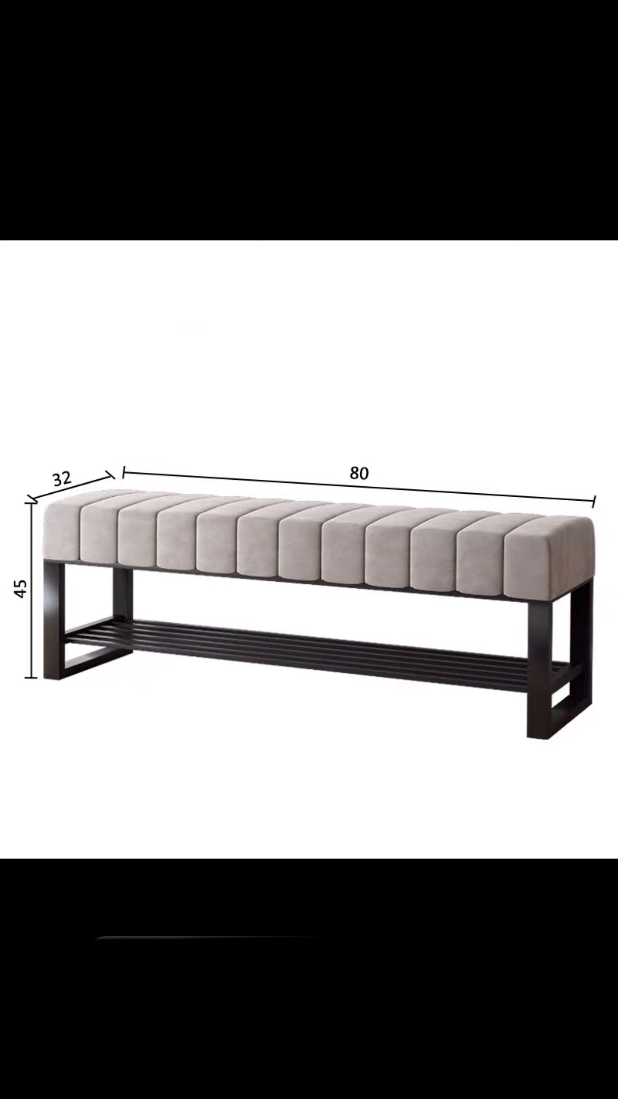 Loxe Upholstered Bench - 4 Seasons Home Gadgets