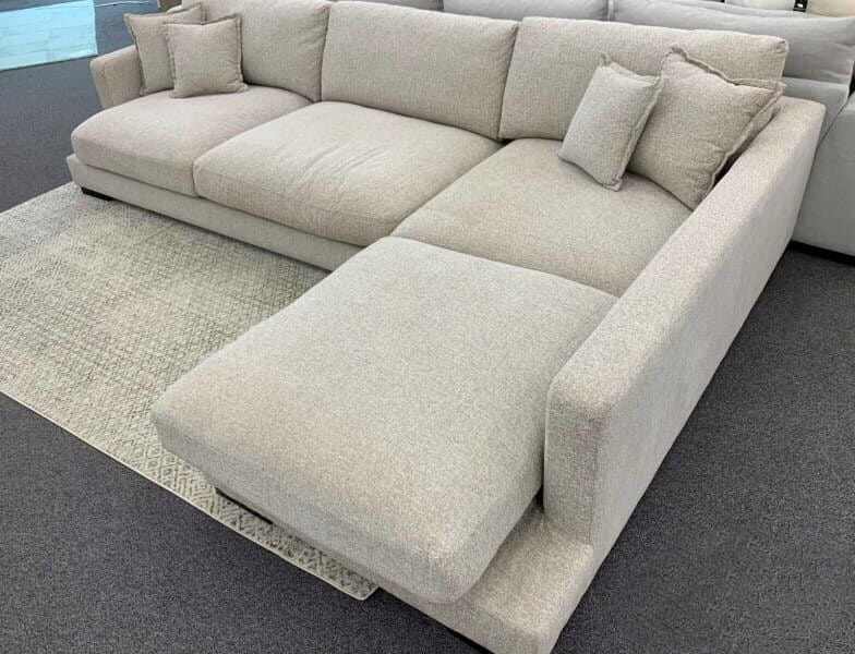 Luxe 2 Piece Upholstered Chaise Sectional Sofa - 4 Seasons Home Gadgets