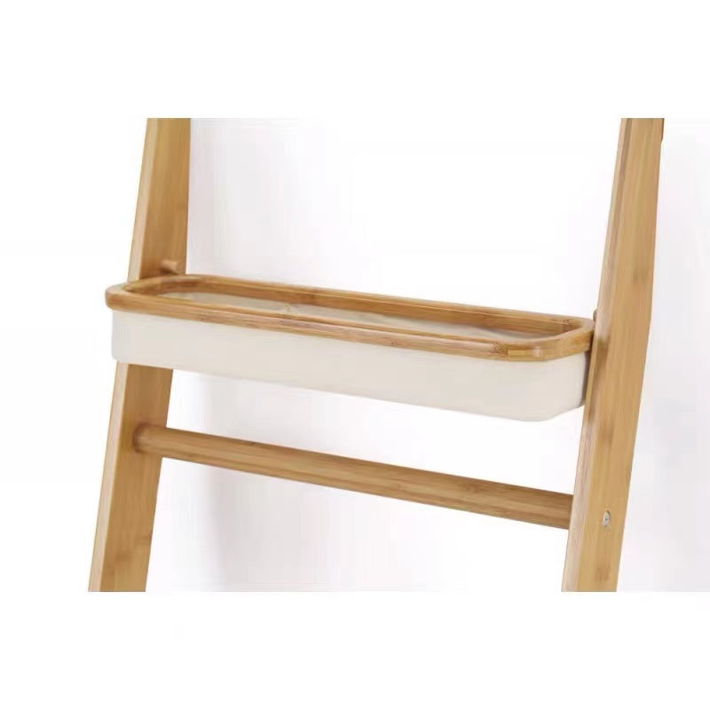 Mahika Bamboo Free Standing Towel Rack - 4 Seasons Home Gadgets