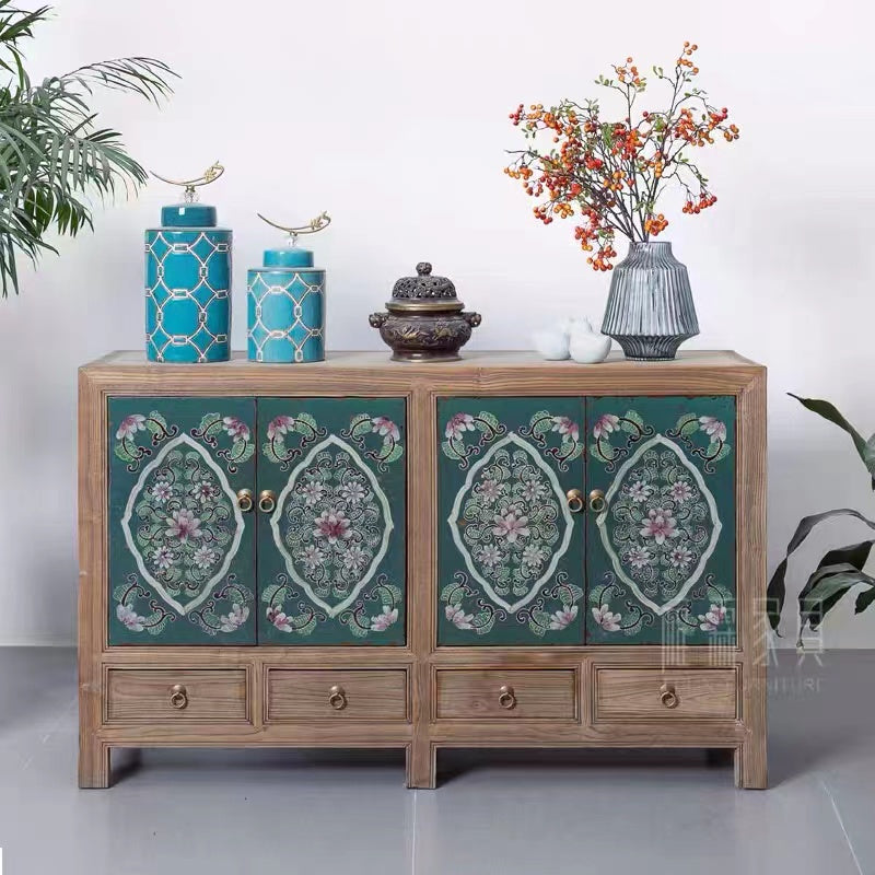 Mandala Floral Drawer Sideboard - 4 Seasons Home Gadgets