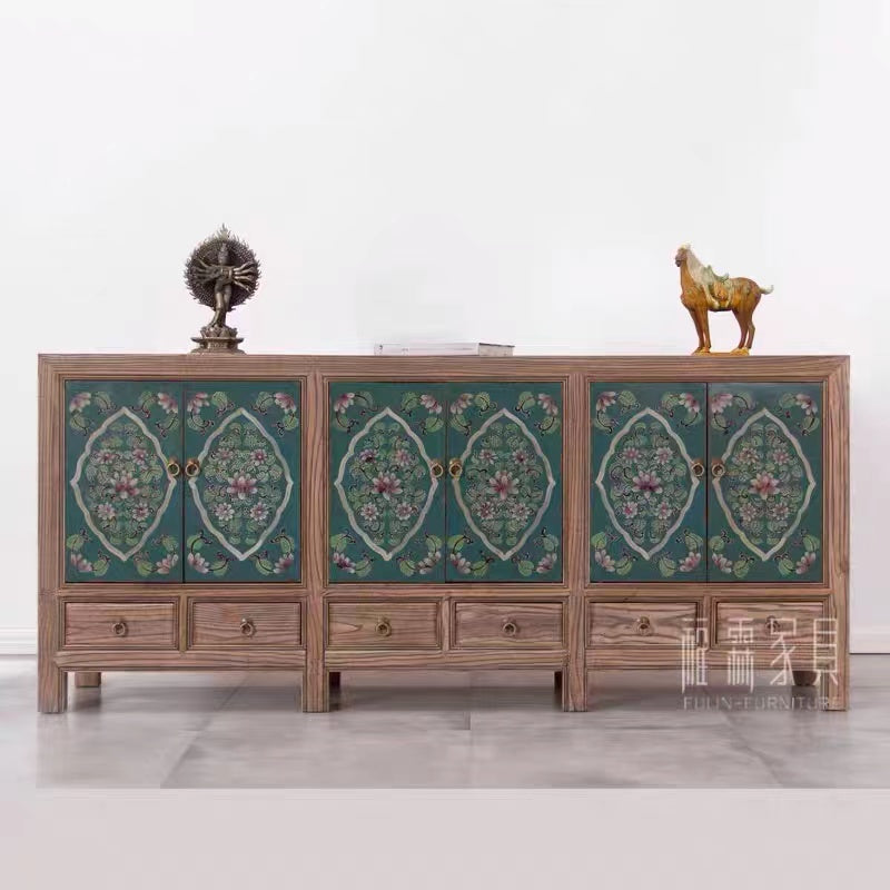 Mandala Floral Drawer Sideboard - 4 Seasons Home Gadgets