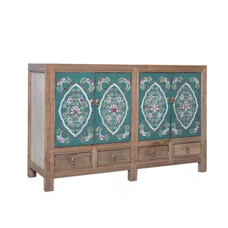 Mandala Floral Drawer Sideboard - 4 Seasons Home Gadgets