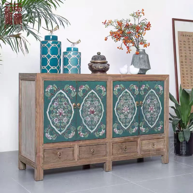 Mandala Floral Drawer Sideboard - 4 Seasons Home Gadgets