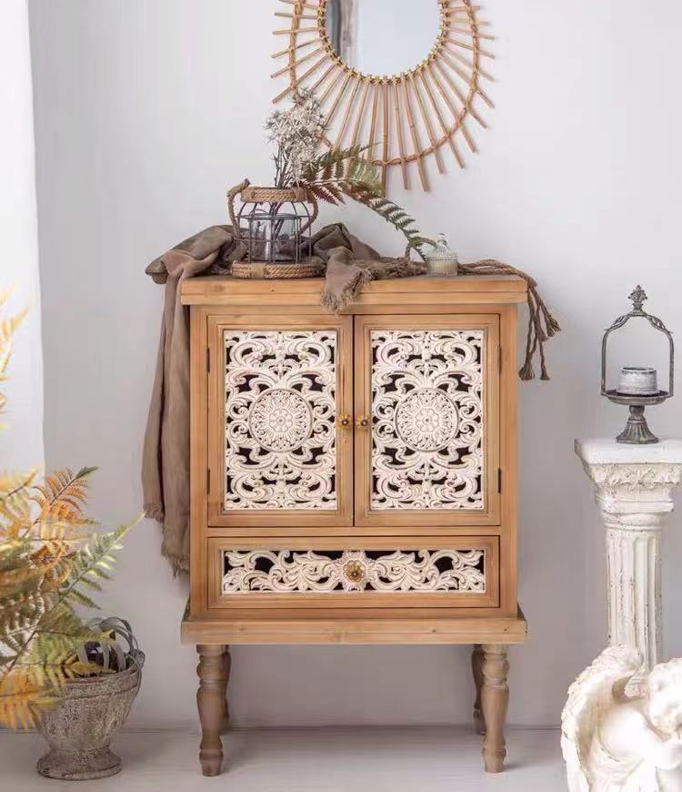 Mango Wood Cupboard & Nightstand - 4 Seasons Home Gadgets