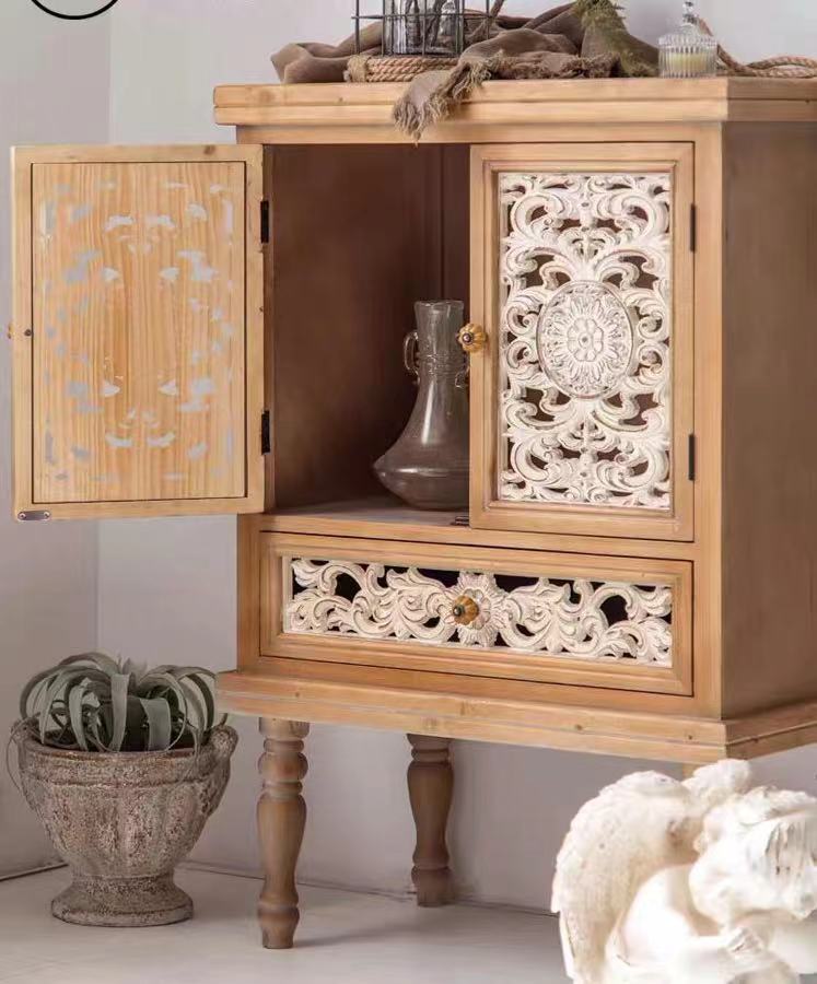 Mango Wood Cupboard & Nightstand - 4 Seasons Home Gadgets