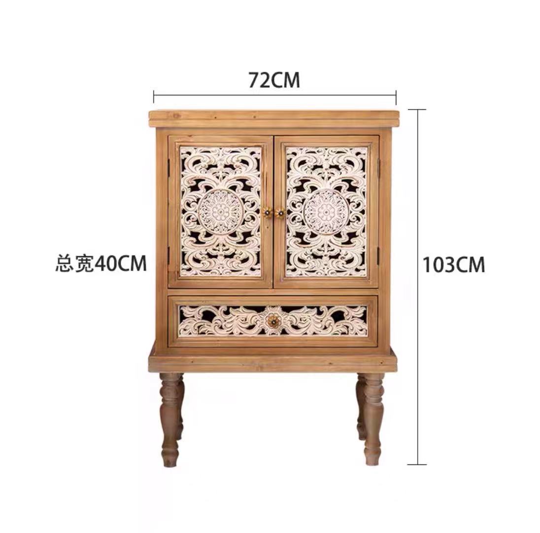 Mango Wood Cupboard & Nightstand - 4 Seasons Home Gadgets