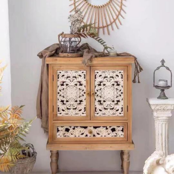 Mango Wood Cupboard & Nightstand - 4 Seasons Home Gadgets