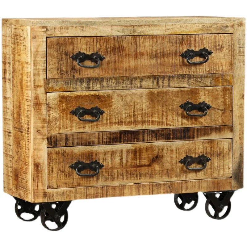 Mango Wood Rolling Dresser - 4 Seasons Home Gadgets