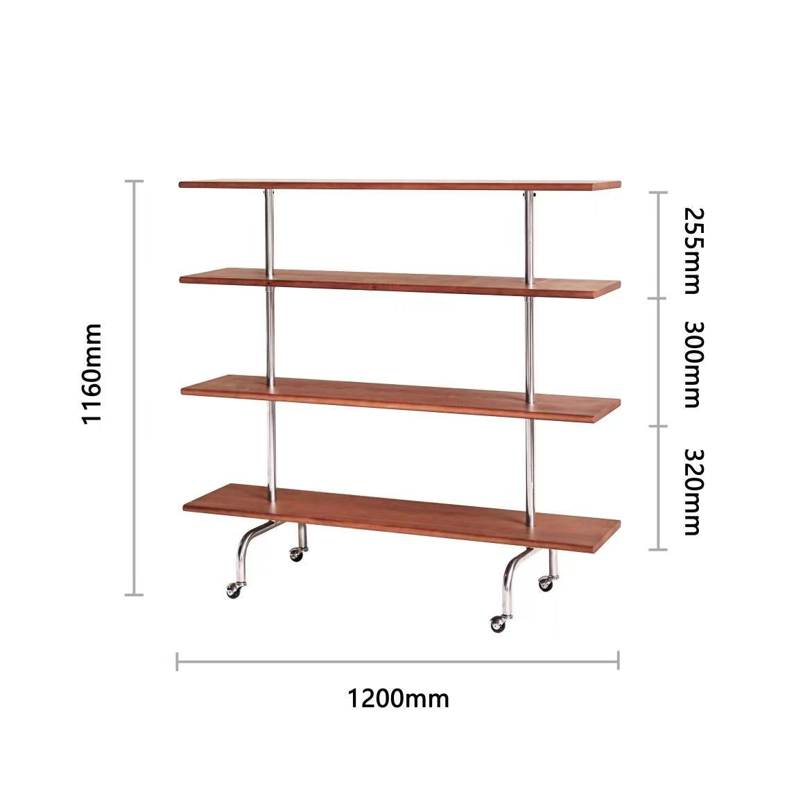 Maple Wood Storage Shelves Cart - 4 Seasons Home Gadgets