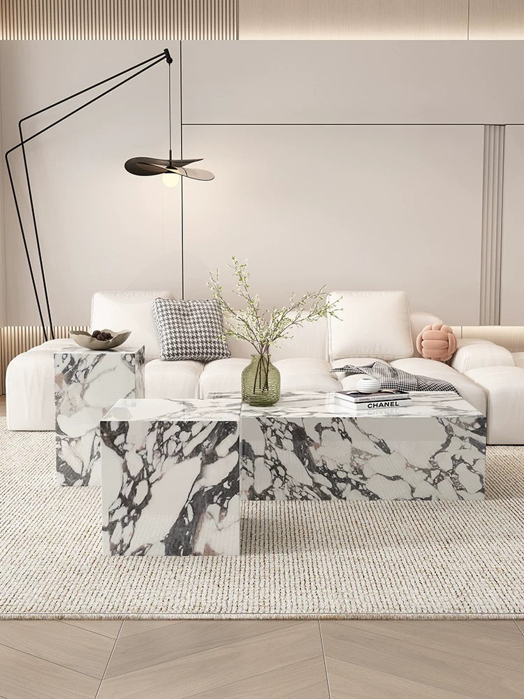 Marble Nesting Coffee Tables Set - 4 Seasons Home Gadgets