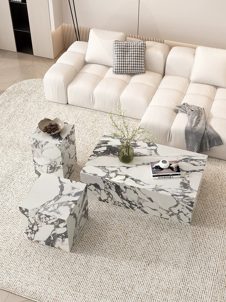 Marble Nesting Coffee Tables Set - 4 Seasons Home Gadgets