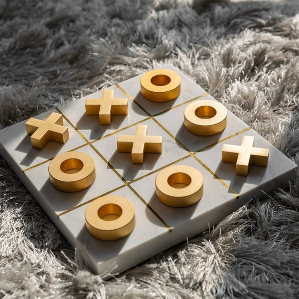 Marble Tic-Tac-Toe Game - 4 Seasons Home Gadgets