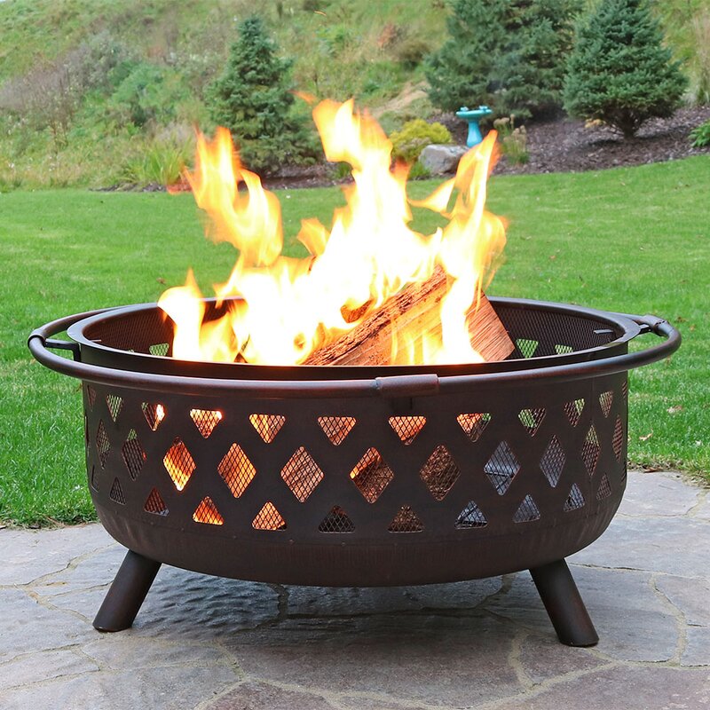 Maui Steel Wood Burning Fire Pit - 4 Seasons Home Gadgets