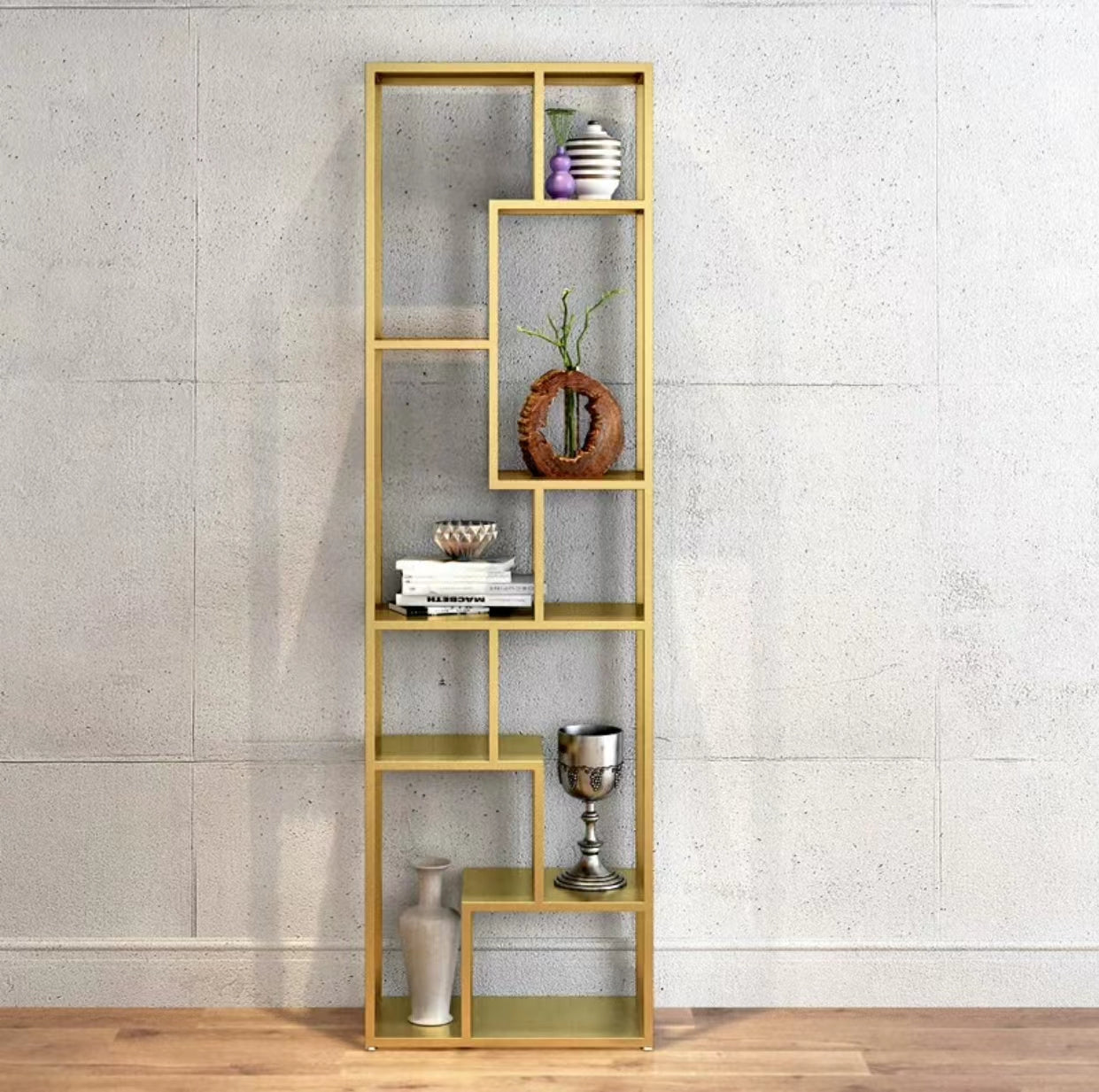 Maurer Metal Geometric Bookcase - 4 Seasons Home Gadgets