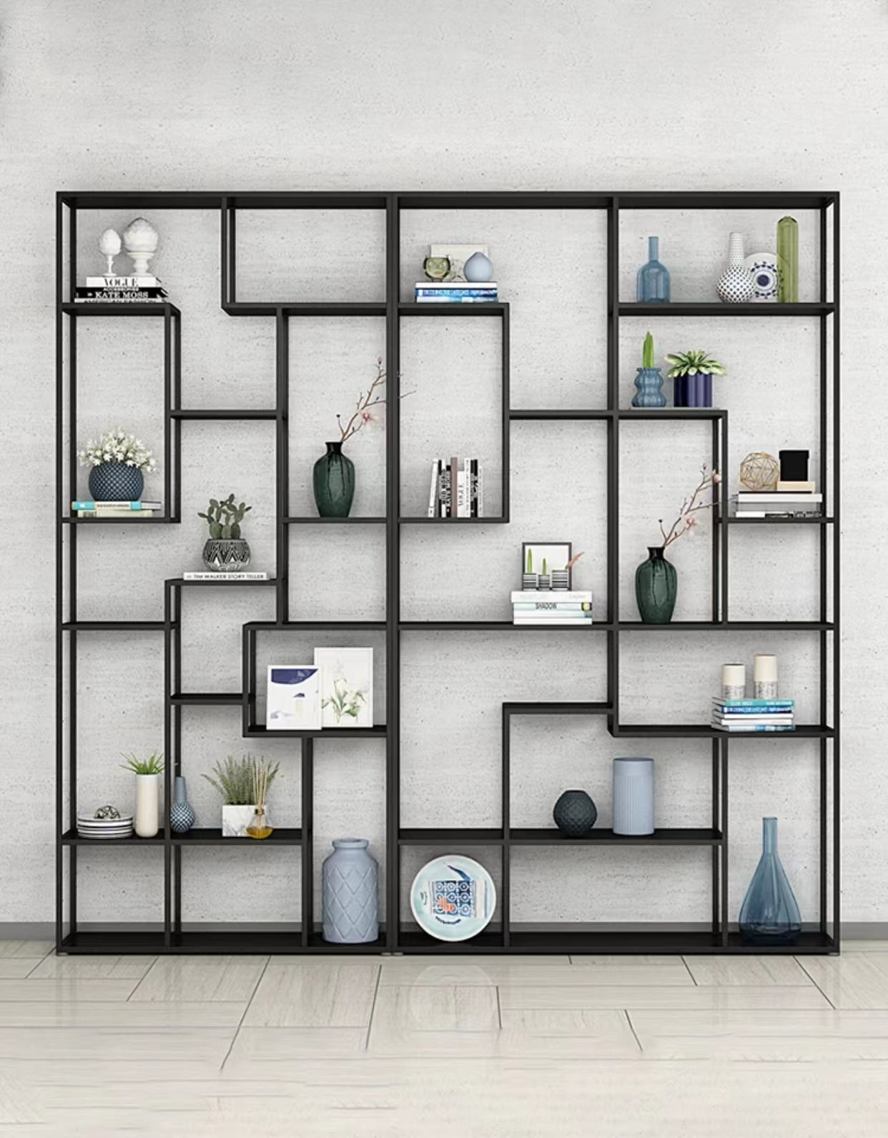 Maurer Metal Geometric Bookcase - 4 Seasons Home Gadgets